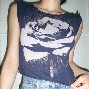 Express Sparkle Rose Graphic Top